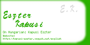 eszter kapusi business card